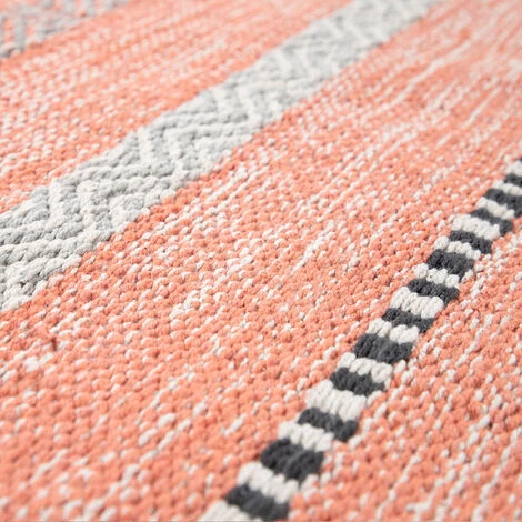 Paco Home Tapis De Salon, Tissage Plat Tissé À La Main Design Ethnique, Rouge Et Abricot 60x110 Cm 3 Paco Home Tapis De Salon, Tissage Plat Tissé À La Main Design Ethnique, Rouge Et Abricot 60x110 Cm – Image 3