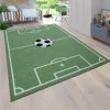 Paco Home Tapis Pour Enfants, Tapis De Jeux Chambre D'Enfant Avec Motif Football, Vert 80x150 Cm