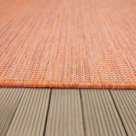 Paco Home Tapis Interieur Exterieur Pour Salon, Balcon, Terrasse, Tisse A Plat Terracotta 80x250 Cm 3 Paco Home Tapis Interieur Exterieur Pour Salon, Balcon, Terrasse, Tisse A Plat Terracotta 80x250 Cm – Image 3