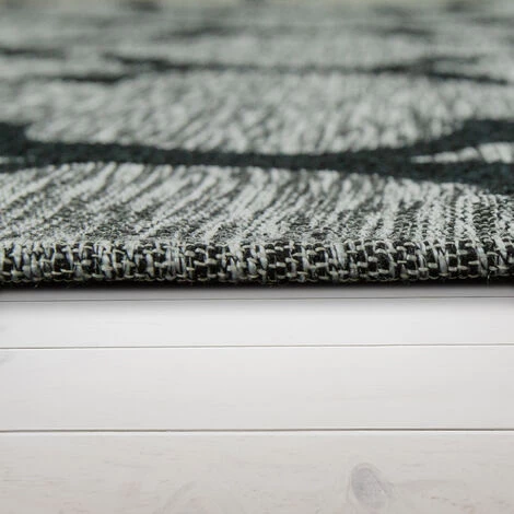 Paco Home Moderne Poils Ras Salon Tapis Design Marocain Chiné Gris Noir 60x110 Cm 3 Paco Home Moderne Poils Ras Salon Tapis Design Marocain Chiné Gris Noir 60x110 Cm – Image 3