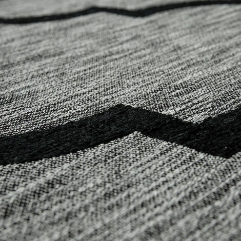 Paco Home Moderne Poils Ras Salon Tapis Design Marocain Chiné Gris Noir 60x110 Cm 4 Paco Home Moderne Poils Ras Salon Tapis Design Marocain Chiné Gris Noir 60x110 Cm – Image 4