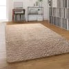 Paco Home Tapis Poils Longs Pour Salon Et Chambre, Shaggy Uni Beige 80x150 Cm