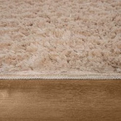 Paco Home Tapis Poils Longs Pour Salon Et Chambre, Shaggy Uni Beige 80x150 Cm -Tapis et paillasson Soldes 50626272 3