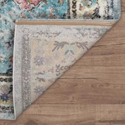 Paco Home Tapis Vintage, Poils Ras Frisés Pour Salon, Design Oriental, Turquoise 120x170 Cm -Tapis et paillasson Soldes 50626292 5