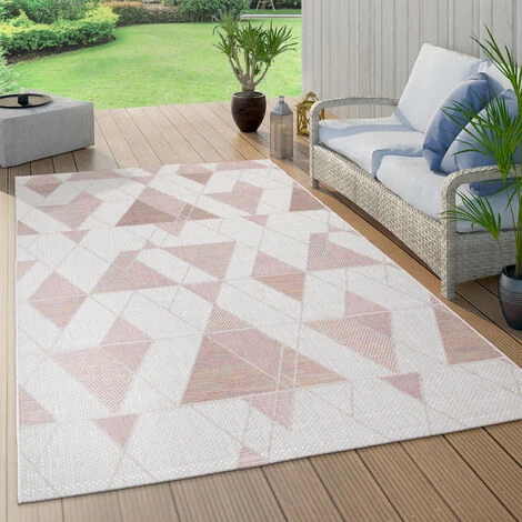 Paco Home Tapis Intérieur & Extérieur, Pour Balcon Et Terrasse, Avec Design Losanges, Rose 160x220 Cm 1 Paco Home Tapis Intérieur & Extérieur, Pour Balcon Et Terrasse, Avec Design Losanges, Rose 160x220 Cm