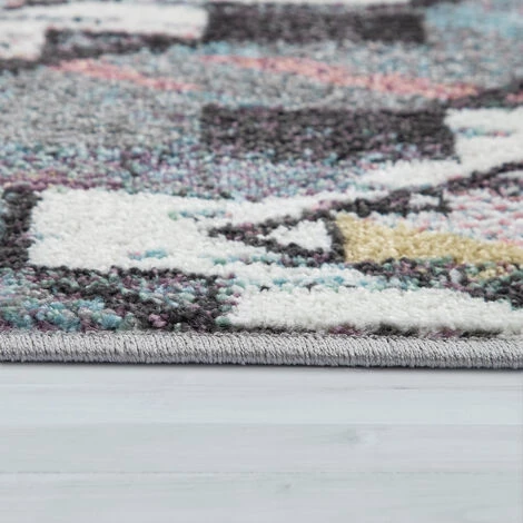 Paco Home Tapis De Créateur Pour Salon, Poils Ras Couleurs Pastel, Aspect Losanges, Coloré 60x100 Cm 3 Paco Home Tapis De Créateur Pour Salon, Poils Ras Couleurs Pastel, Aspect Losanges, Coloré 60x100 Cm – Image 3