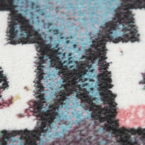 Paco Home Tapis De Créateur Pour Salon, Poils Ras Couleurs Pastel, Aspect Losanges, Coloré 60x100 Cm 4 Paco Home Tapis De Créateur Pour Salon, Poils Ras Couleurs Pastel, Aspect Losanges, Coloré 60x100 Cm – Image 4