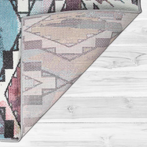 Paco Home Tapis De Créateur Pour Salon, Poils Ras Couleurs Pastel, Aspect Losanges, Coloré 60x100 Cm 5 Paco Home Tapis De Créateur Pour Salon, Poils Ras Couleurs Pastel, Aspect Losanges, Coloré 60x100 Cm – Image 5