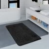 Paco Home Tapis Salle De Bain Moderne Bordure Tapis De Bain Antidérapant Noir 80x150 Cm