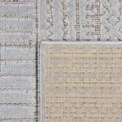 Paco Home Tapis Intérieur & Extérieur Pour Balcon Terrasse Tissé À Plat Style Ethnique 3D Gris 160x220 Cm -Tapis et paillasson Soldes 50626353 4