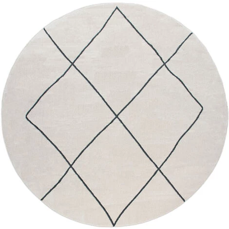 Paco Home Tapis Salon Avec Motif Losanges Scandinave Moderne Poils Ras, Clair Blanc 60x100 Cm 2 Paco Home Tapis Salon Avec Motif Losanges Scandinave Moderne Poils Ras, Clair Blanc 60x100 Cm – Image 2