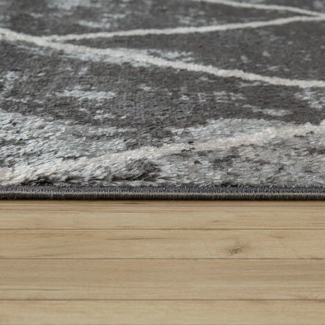 Paco Home Salon Tapis Losanges Franges Scandinave Motif Carreaux Gris Crème 80x150 Cm 3 Paco Home Salon Tapis Losanges Franges Scandinave Motif Carreaux Gris Crème 80x150 Cm – Image 3