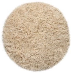 Paco Home Tapis Fausse Fourrure Coussin Cœur Rond Différentes Formes, Crème 30 Cm Rond -Tapis et paillasson Soldes 50626548 5