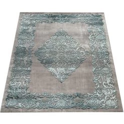 Paco Home Tapis De Créateur Moderne Salon Tapis 3D Motif Baroque En Gris Turquoise Crème 60x110 Cm 7 Paco Home Tapis De Créateur Moderne Salon Tapis 3D Motif Baroque En Gris Turquoise Crème 60x110 Cm -Tapis et paillasson Soldes 50626598 4