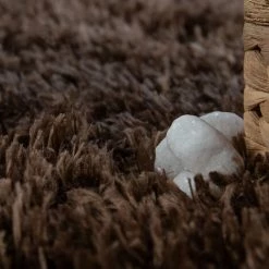 Paco Home Tapis De Bain Moderne Salle De Bain Tapis Shaggy Moelleux Doux Uni Brun 70x120 Cm -Tapis et paillasson Soldes 50626607 3