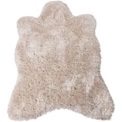 Paco Home XXL Poils Longs Tapis Fausse Fourrure Ours Polaire Style Flokati Doux Haut De Gamme Nouveau En Beige 60x100 Cm -Tapis et paillasson Soldes 50626616 3