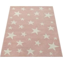 Paco Home Moderne Poils Ras Tapis Enfant Motif Étoilé Chambre D'Enfant Pastel Rose Blanc 120x170 Cm 9 Paco Home Moderne Poils Ras Tapis Enfant Motif Étoilé Chambre D'Enfant Pastel Rose Blanc 120x170 Cm -Tapis et paillasson Soldes 50626734 5
