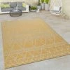 Paco Home Tapis Intérieur & Extérieur Tissage À Plat Moderne Motif Ethnique Design Zigzag En Jaune 60x100 Cm