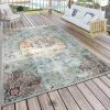 Paco Home Tapis Intérieur Extérieur Orient Turquoise Rose Jaune 60x100 Cm