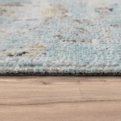 Paco Home Tapis Intérieur Extérieur Orient Turquoise Rose Jaune 60x100 Cm -Tapis et paillasson Soldes 50626892 4