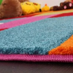 Paco Home Tapis Pour Enfant à Carreaux Multicolore Vert Rouge Bleu Crème Rose 80x150 Cm -Tapis et paillasson Soldes 50626909 3
