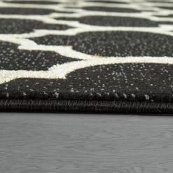 Paco Home Tapis Oriental Moderne Effet 3D Motif Marocain Noir Or 200x290 Cm -Tapis et paillasson Soldes 50626944 4