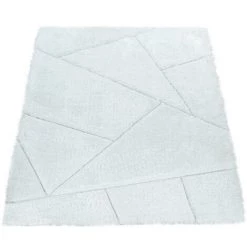 Paco Home Tapis De Salon Poils Longs Blanc Shaggy Doux Moelleux Motif 3D Design Robuste 60x100 Cm -Tapis et paillasson Soldes 50627029 5