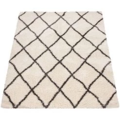 Paco Home Tapis Poils Hauts Moelleux Moderne Shaggy Style Flokati Motif Losange Crème 80x150 Cm 9 Paco Home Tapis Poils Hauts Moelleux Moderne Shaggy Style Flokati Motif Losange Crème 80x150 Cm -Tapis et paillasson Soldes 50627042 5