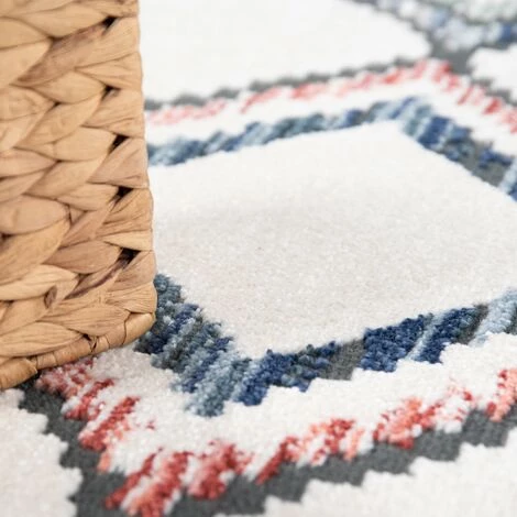 Paco Home Tapis De Salon Tapis Poils Ras Boho Motif Diamant Avec Couleurs Modernes Pastel 80x150 Cm 4 Paco Home Tapis De Salon Tapis Poils Ras Boho Motif Diamant Avec Couleurs Modernes Pastel 80x150 Cm – Image 4