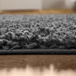 Paco Home Tapis Poils Longs Gris Anthracite Salon Shaggy Résistant Doux Robuste 70x140 Cm -Tapis et paillasson Soldes 50627110 5