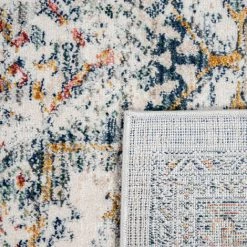 Paco Home Tapis De Salon Poils Ras Vintage Motif Orient Ornements Bordure Beige Bleu 60x100 Cm -Tapis et paillasson Soldes 50627144 5