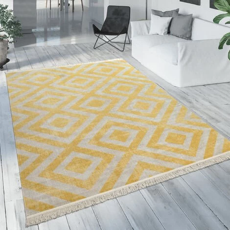 Paco Home Tapis Balcon Jaune Terrasse Extérieur Style Scandinave Design Losanges Résistant Aux Intempéries Doux 60x100 Cm 1 Paco Home Tapis Balcon Jaune Terrasse Extérieur Style Scandinave Design Losanges Résistant Aux Intempéries Doux 60x100 Cm