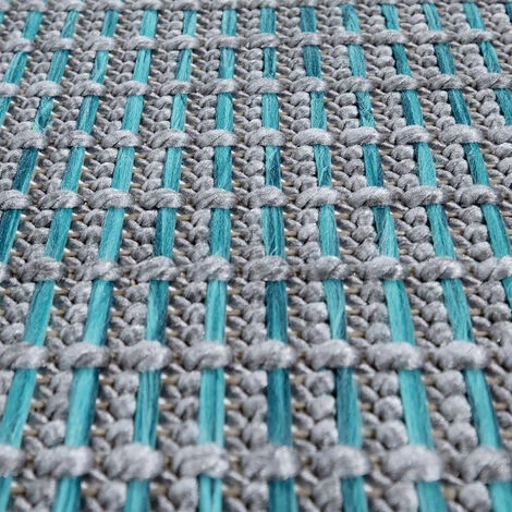 Paco Home Tapis Intérieur & Extérieur Balcon Terrasse Cuisine Bordures Design Turquoise 80x150 Cm 4 Paco Home Tapis Intérieur & Extérieur Balcon Terrasse Cuisine Bordures Design Turquoise 80x150 Cm – Image 4