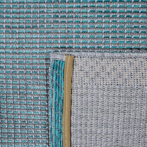 Paco Home Tapis Intérieur & Extérieur Balcon Terrasse Cuisine Bordures Design Turquoise 80x150 Cm 5 Paco Home Tapis Intérieur & Extérieur Balcon Terrasse Cuisine Bordures Design Turquoise 80x150 Cm – Image 5