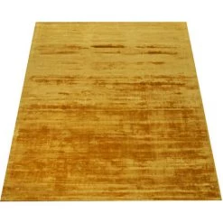 Paco Home Tapis Fait Main De Haute Qualité 100% Viscose Vintage Tendance Couleur Jaune 80x150 Cm -Tapis et paillasson Soldes 50627328 5