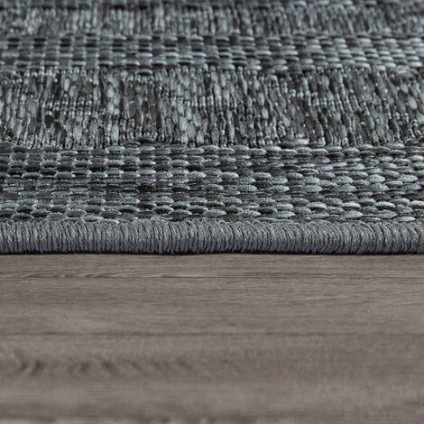 Paco Home Tapis Intérieur & Extérieur Tissé À Plat Avec Motif Scandinave Et Style Sisal Gris 80x150 Cm 3 Paco Home Tapis Intérieur & Extérieur Tissé À Plat Avec Motif Scandinave Et Style Sisal Gris 80x150 Cm – Image 3