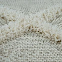 Paco Home Tapis Intérieur & Extérieur, Avec Poils Longs En Relief Et Motif Losanges, Beige 120x170 Cm -Tapis et paillasson Soldes 50627398 4