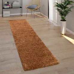 Paco Home Tapis Shaggy Tapis Salon Shaggy Poil Long Moderne Monochrome Beige Marron 120x170 Cm -Tapis et paillasson Soldes 50627406 4