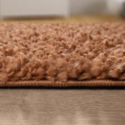 Paco Home Tapis Shaggy Tapis Salon Shaggy Poil Long Moderne Monochrome Beige Marron 120x170 Cm -Tapis et paillasson Soldes 50627406 5