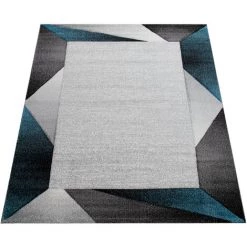 Paco Home Tapis De Salon Poils Ras Avec Bordure Et Effet 3D, Beige Et Turquoise 60x110 Cm 8 Paco Home Tapis De Salon Poils Ras Avec Bordure Et Effet 3D, Beige Et Turquoise 60x110 Cm -Tapis et paillasson Soldes 50627472 4