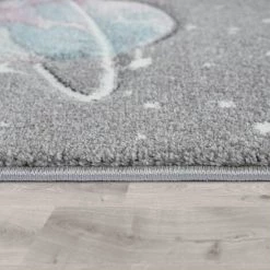 Paco Home Tapis Pour Enfants, Tapis De Jeux Planètes Et Étoiles, Chambre D'Enfant Gris Ø 120 Cm Rond -Tapis et paillasson Soldes 50627572 4