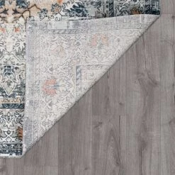 Paco Home Tapis Pour Salon, Tissage Plat À Motif Oriental, Aspect Usé, Bordure, Bleu 60x100 Cm -Tapis et paillasson Soldes 50627798 5