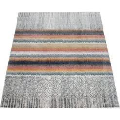 Paco Home Tapis, Tapis À Poils Ras Pour Salon, Style Ethnique, Effet 3D, Coloré 80x150 Cm -Tapis et paillasson Soldes 50627907 5