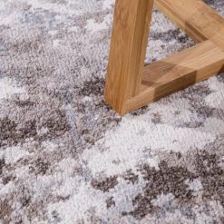 Paco Home Tapis De Salon Tapis De Salon Poils Ras Tapis Vintage Effet Usé Moderne Abstrait 60x100 Cm, Marron -Tapis et paillasson Soldes 50627928 3