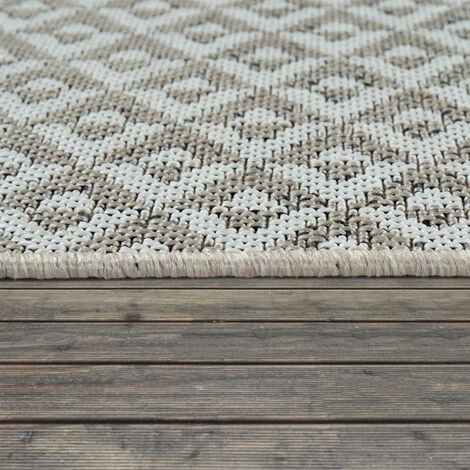 Paco Home Tapis Intérieur & Extérieur Tissage À Plat Géométrique Scandinave Design Losanges En Gris 120x170 Cm 3 Paco Home Tapis Intérieur & Extérieur Tissage À Plat Géométrique Scandinave Design Losanges En Gris 120x170 Cm – Image 3