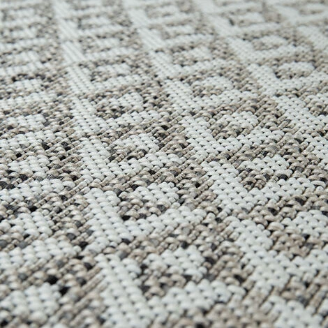 Paco Home Tapis Intérieur & Extérieur Tissage À Plat Géométrique Scandinave Design Losanges En Gris 120x170 Cm 4 Paco Home Tapis Intérieur & Extérieur Tissage À Plat Géométrique Scandinave Design Losanges En Gris 120x170 Cm – Image 4