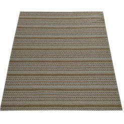 Paco Home Tapis Tissage À Plat Moderne Motif Tissé Rayures Rustique Orient Design En Beige 80x150 Cm -Tapis et paillasson Soldes 50627961 4