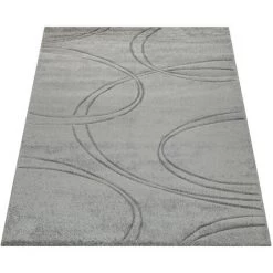 Paco Home Tapis Unicolore Tapis Design à Contours Fait Main Gris 60x110 Cm -Tapis et paillasson Soldes 50628039 4
