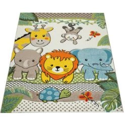 Paco Home Tapis Chambre Enfant Adorable Joyeux Zoo Animaux Jungle Effet 3D En Vert 120x170 Cm 8 Paco Home Tapis Chambre Enfant Adorable Joyeux Zoo Animaux Jungle Effet 3D En Vert 120x170 Cm -Tapis et paillasson Soldes 50628174 4