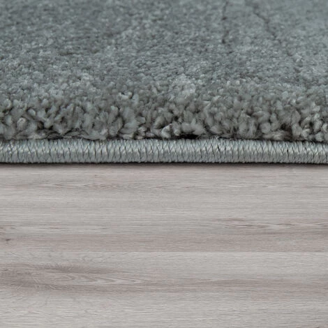 Paco Home Tapis De Salon À Poils Ras Lavable Résistant Monochrome Chiné Argenté 60x110 Cm 2 Paco Home Tapis De Salon À Poils Ras Lavable Résistant Monochrome Chiné Argenté 60x110 Cm – Image 2